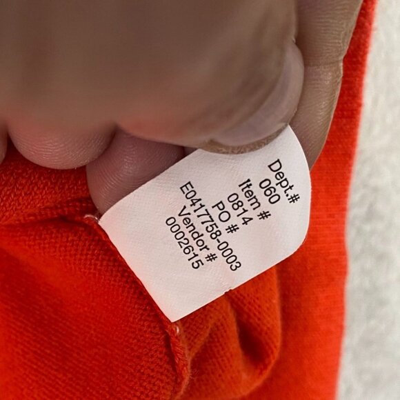 Eddie Bauer Womens Cardigan XL Button Front Sweateer Knit Casual Orange - Picture 8 of 10